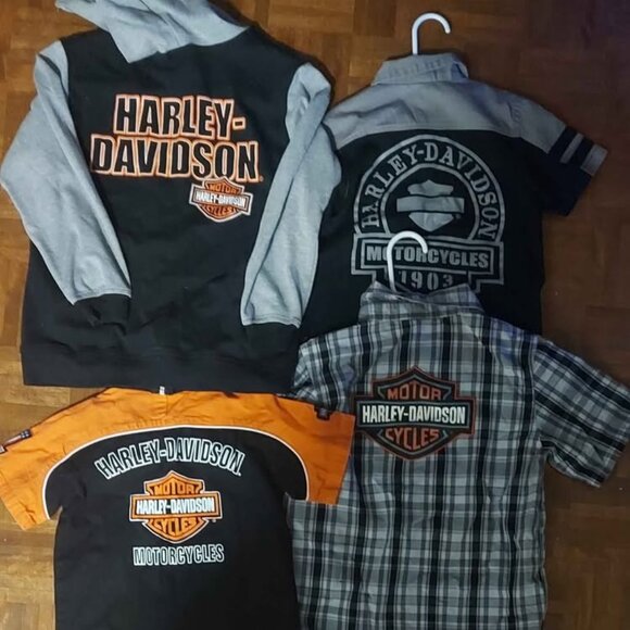 All for $100 - Authentic set of children's Harley Davdison shirts ages 4 to 10 - Picture 3 of 11